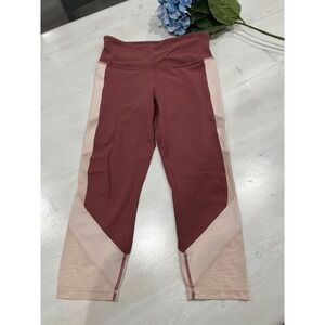 Athleta Crop Leggings Colorblock High Rise‎ Athletic Pants Medium